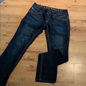 Rock Revival Embellished Dark Denim Jeans